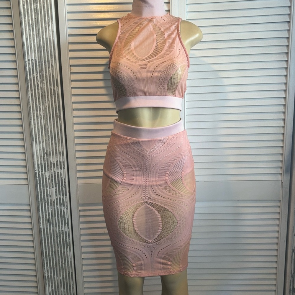K too 2 piece shirt and shirt set size M Pink
